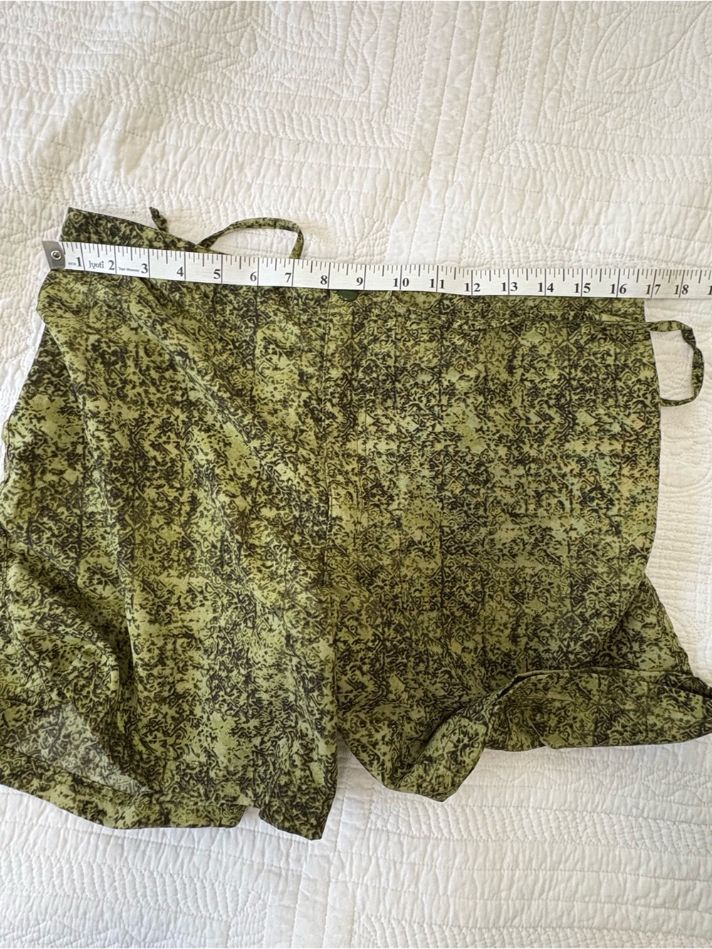 Catalina Olive Green Printed High-Waist Shorts - Picture 4 of 5